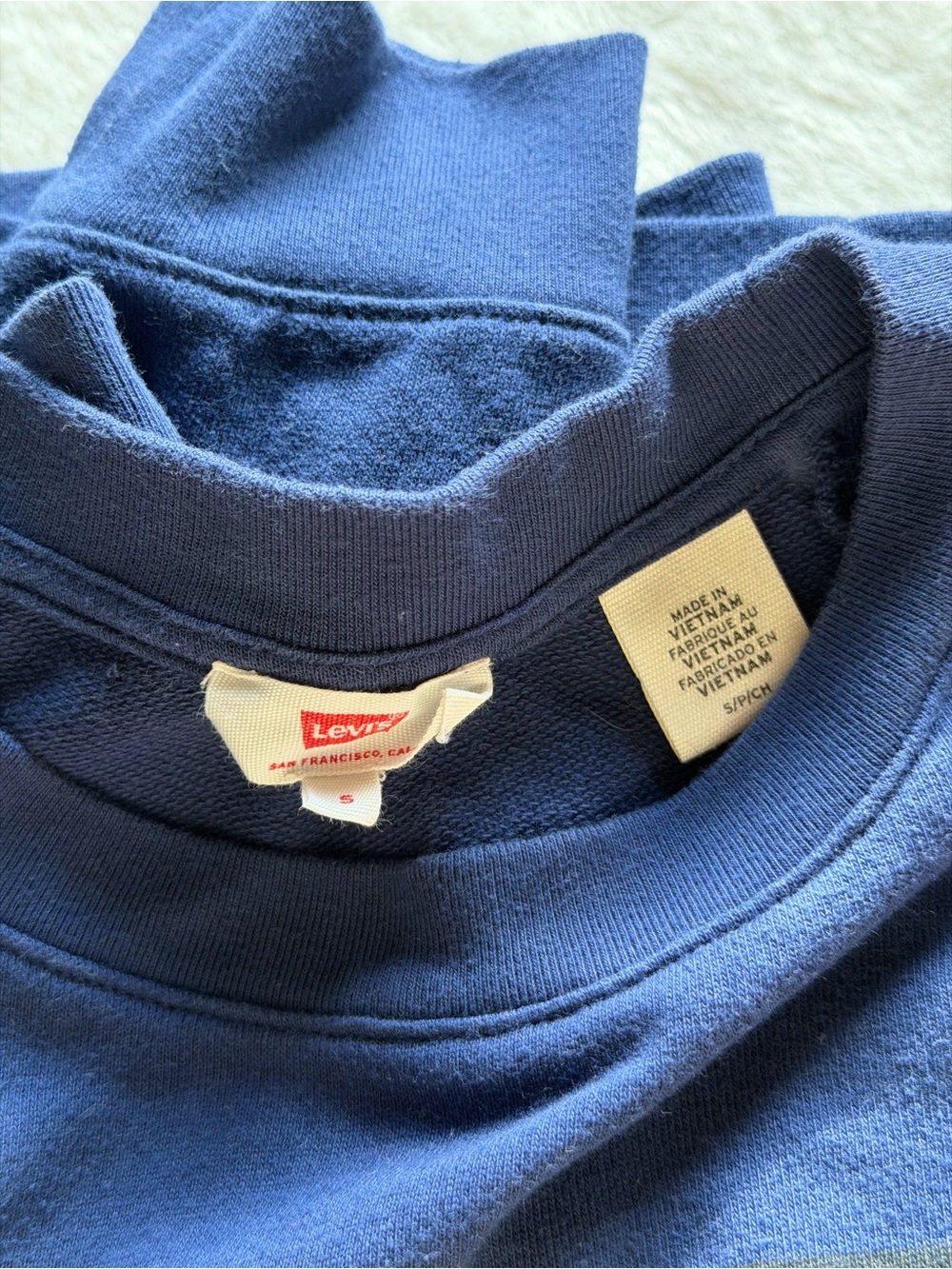 Levi's Navy Logo Sweatshirt - Navy with Red & White Accent - Picture 3 of 5